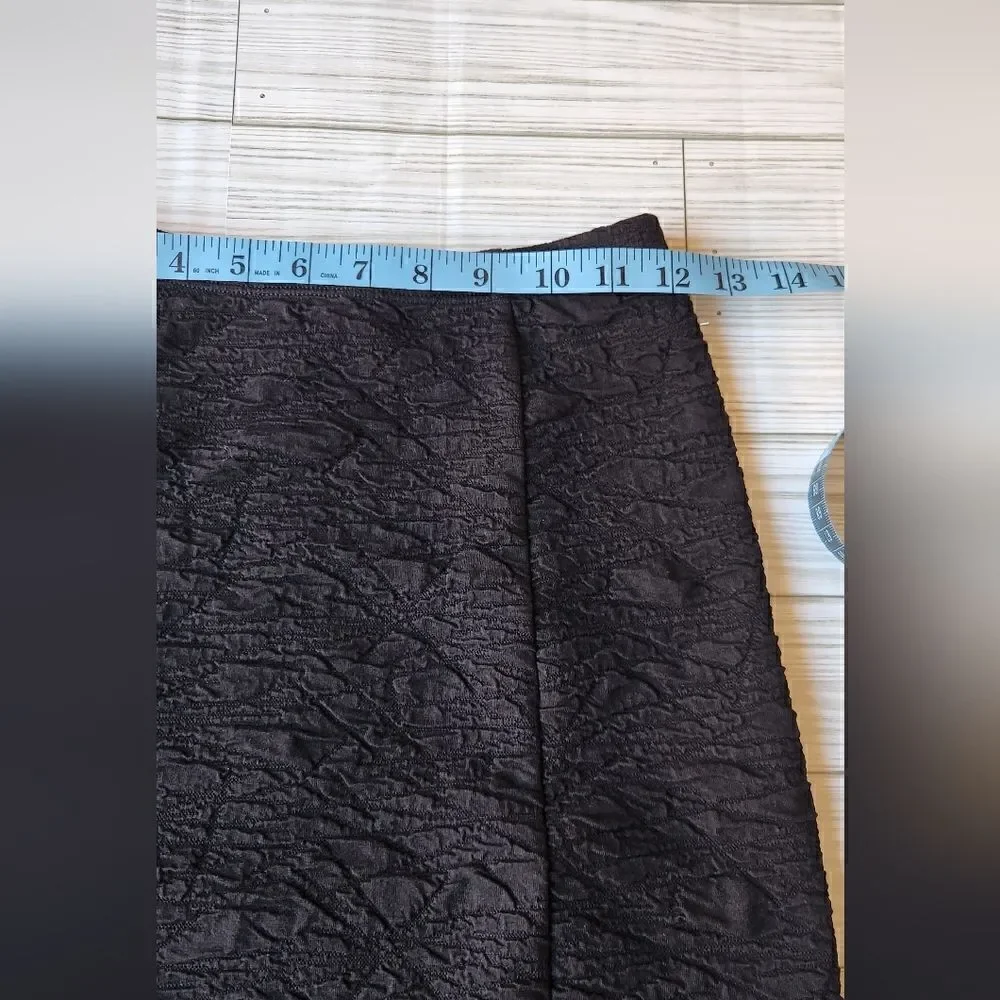 Good American Scrunchie Midi Skirt Textured Black Size Small